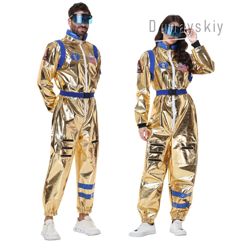 Shiny Metallic Gold Astronaut  - Anime Cosplay Couple ulasan dan harga
