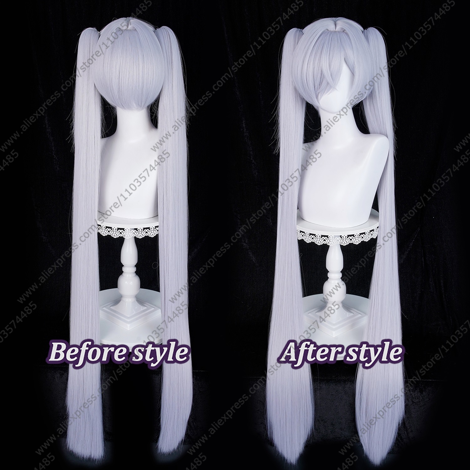 Anime Cinderella Cosplay Wigs  - Anime Cosplay Blue Hair ulasan dan harga