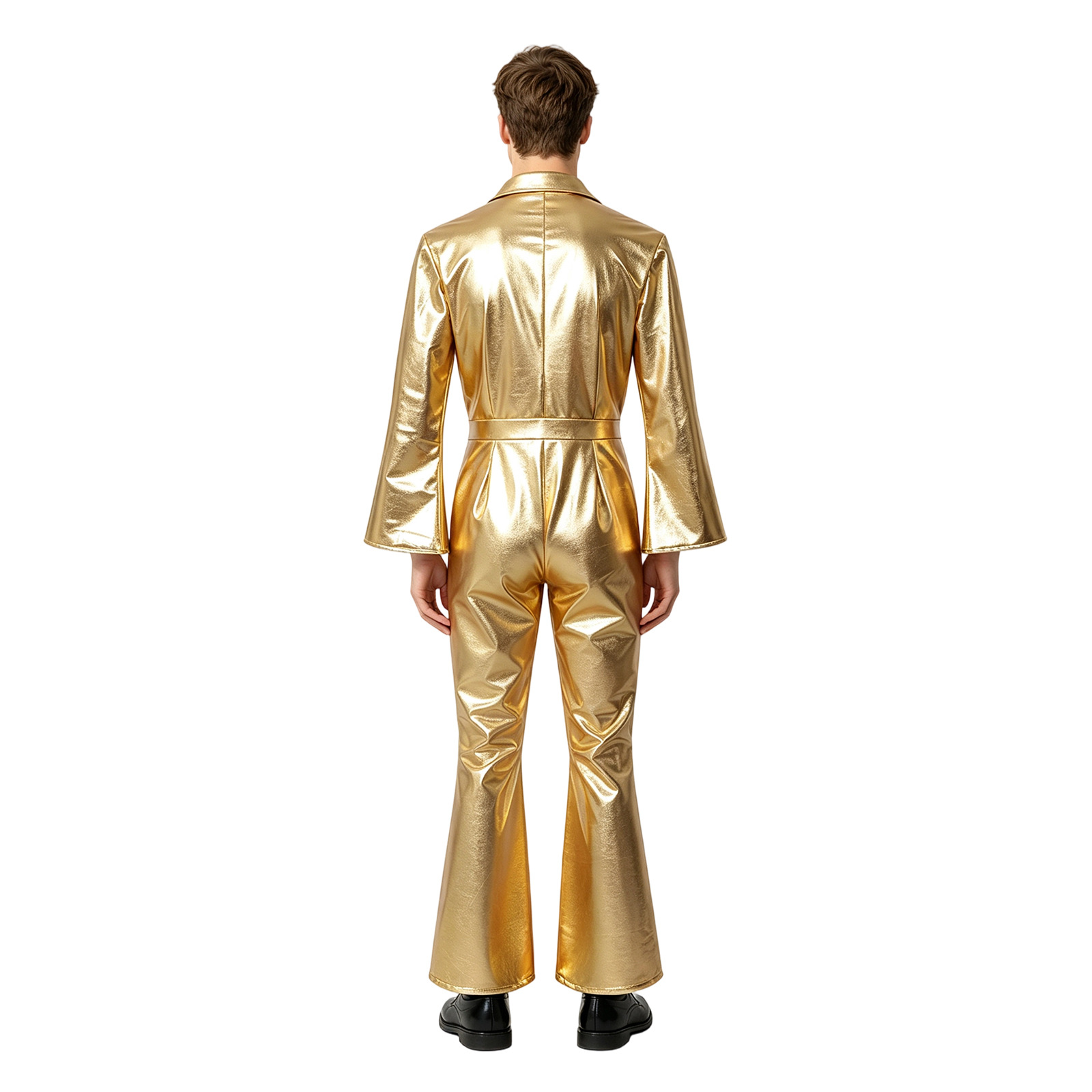 Gold Metallic Shiny Jumpsuit H - Anime Cosplay Jumpsuit ulasan dan harga
